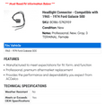 thumbnail image 2 of Headlight Connector - Compatible with 1965 - 1974 Ford Galaxie 500 1966 1967 1968 1969 1970 1971 1972 1973, 2 of 2