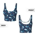 thumbnail image 5 of Kdxio Sea Sharks Print Workout Crop Tank Top for Women Racerback Yoga Tank Tops Athletic Sports Shirts Exercise Undershirts, 5 of 9