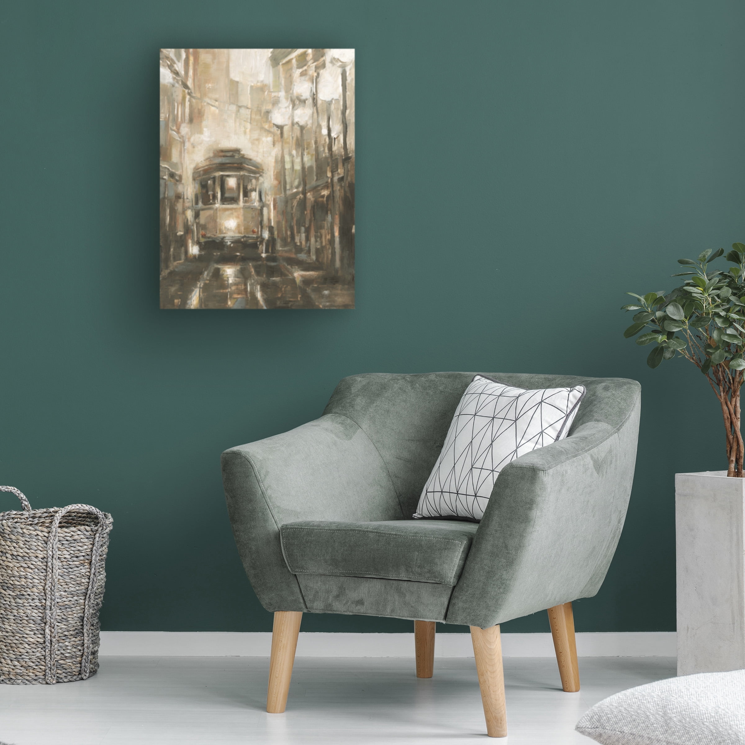 Ethan Harper 'Night Trolley II' Canvas Art