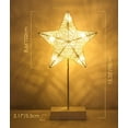 thumbnail image 3 of Lámpara de escritorio decorativa, lámpara de noche LED con forma de estrella a pilas, luz de noche blanca cálida, decoración de mesa para Navidad, hogar, dormitorio y Ramadán - Blanco, 3 of 5