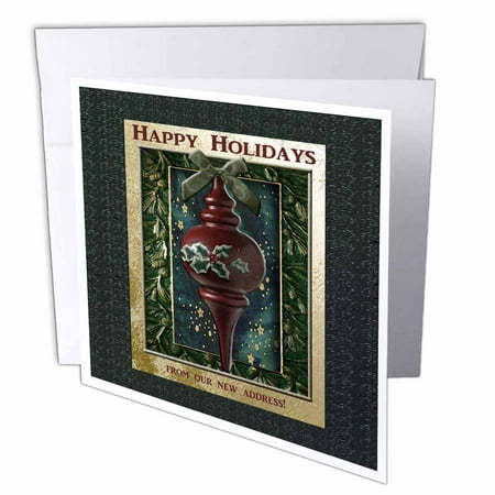 3drose holly christmas tree ornament happy holidays from our new address greeting cards - New Address Christmas Cards 3drose holly christmas tree ornament happy holidays from our new address greeting cards - New Address Christmas Cards