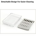 thumbnail image 6 of Clear Glass Soap Dish with SUS304 Stainless Steel Tray Rectangular Soap Holder for Bathroom Counter, Shower, Kitchen, 6 of 12