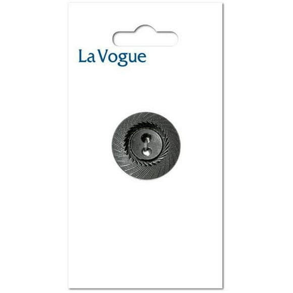 La Vogue 30mm 2-hole button - Black, La Vogue 30mm