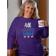 thumbnail image 2 of All American Mom Hearts Sweatshirt Women - Women Sweatshirt, 5XL, 2 of 4