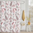 thumbnail image 3 of Shower Curtain Fall Leaf Shower Curtains for Bathroom Decor, Waterproof Polyester Shower Curtain Set with Hooks, Extra Long 72" x 84" Plant Leaf, 3 of 9