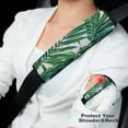 thumbnail image 2 of WYYP Green Leafy Plant Car Seat Belt Cover Pad Comfortable Car Seat Strap Pads 1Pcs, 2 of 5