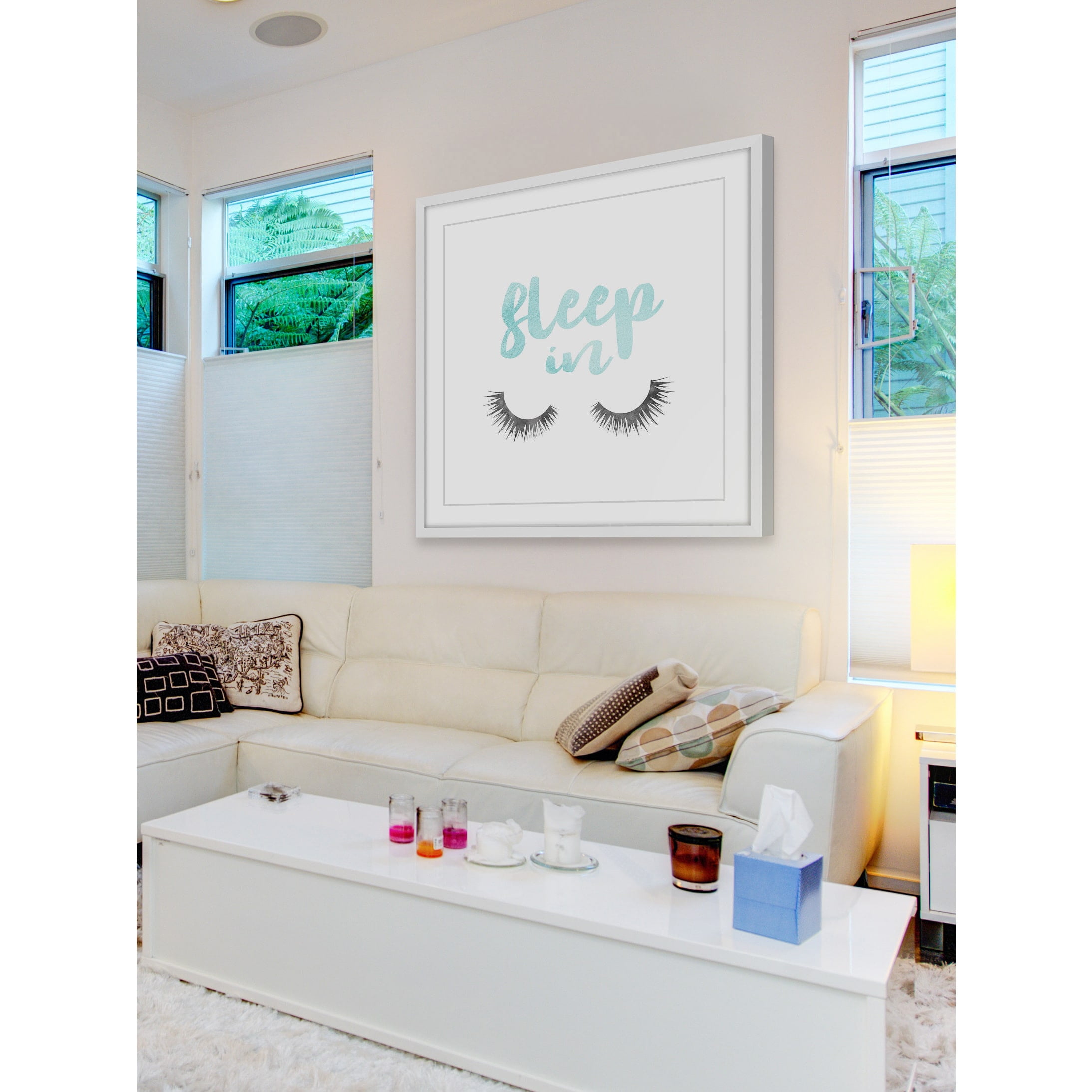 "Pillow Sleep in Blue" Framed Painting Print
