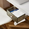 thumbnail image 4 of Under Desk Storage Drawer Organizer - Invisible Stationery Box with Sliding Lock, Tool-Free Installation, 19.5x18.5x8cm Plastic Desktop Organizer for Office Workspace, 4 of 6