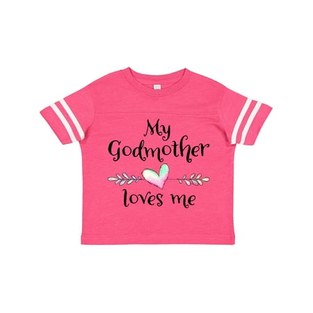 

Inktastic My Godmother Loves Me- Heart Godchild Gift Toddler Boy or Toddler Girl T-Shirt
