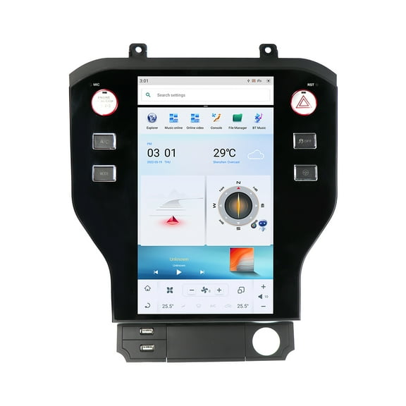 SNATEEN 11.8 inch Touch Screen Car Radio for Ford Mustang 2013-2018 GPS Navigation Multimedia Video DVD Carplay Stereo Receiver Head Unit