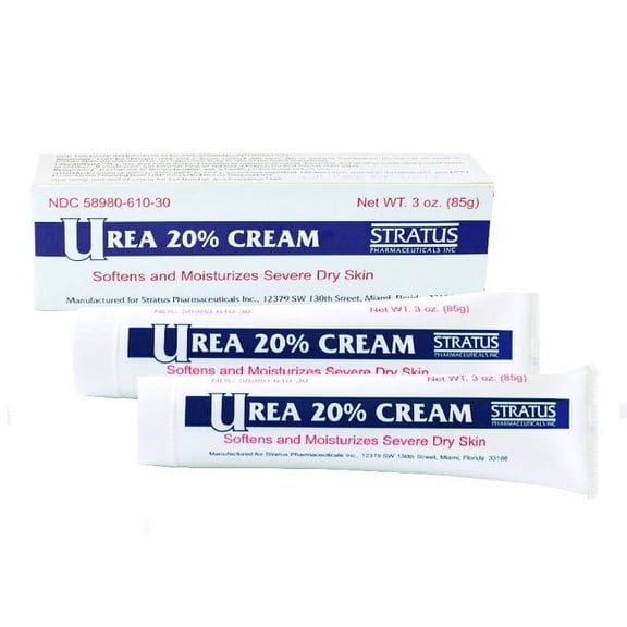 Stratus Pharm Urea 20% Hydrating Cream Isopropyl Myristate Salicylic Acid 3oz, 2-Pack
