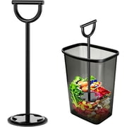 Trash Compactor for Kitchen - 20" All-Metal Manual Garbage Compactor, No Electric Trash Can Compacting Tool, Touchless Waste Smasher & Tamper Press Compressor, Saves Space for Home & Outdoor Bins