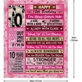thumbnail image 2 of 10th Birthday Gifts for Girls, 10 Birthday Decorations for Girls Blanket 60"X50", Happy Birthday Gifts for 10 Year Old Girl, 10 Year Old Girl Birthday Gifts Ideas for Sister Daughter Blankets, 2 of 6