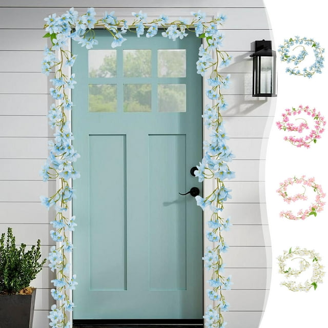Sentmoon Wedding Decorations Simulation Of Spring Flowers Wall Hanging Living Room Wall Fake Flowers Decorative Indoor Hanging Orchid Vines Hanging Rattan Green Plants Vines