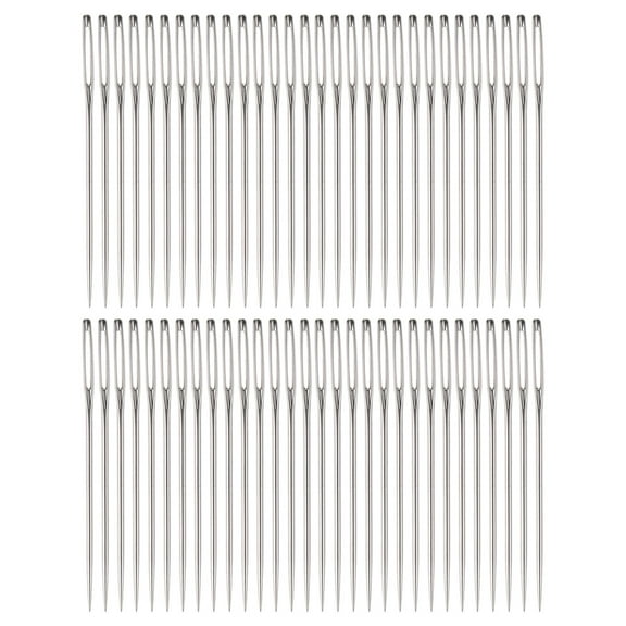 60Pcs Large Eye Needles 1.65" Stitching Needle Hand Sewing Embroidery Needle for Leather Cross Stitch