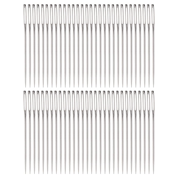 60 piezas de agujas de ojo grande 1.65" aguja de coser a mano aguja de bordado para cuero punto de cruz