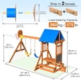 thumbnail image 2 of Suniboxi Wooden Swing Set/Playset Kids Toddler Playground Set, 2 of 7