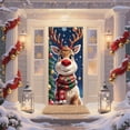 thumbnail image 6 of HYLLai Christmas Door Cover with Santa Claus Scene, Reusable Hanging Cloth for Holiday Home Decor, 35.4x78.7 Inch Polyester Banner (I, 6 of 6