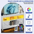 thumbnail image 5 of ModFusion 65" White TV Stand with LED Lights, Charging Station, Shelves, Drawers & Doors, 5 of 11