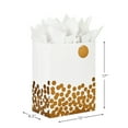 thumbnail image 3 of Hallmark 17" Extra Large Gift Bag with Tissue Paper (White with Gold Polka Dots) for Christmas, Hanukkah, Weddings, Engagements, Bridal Showers, Graduations, Retirements, Birthdays, Valentine's Day, 3 of 6