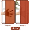thumbnail image 5 of Terracotta Curtains 84 Inch Length,Burnt Orange Window Curtain for Living Room 2 Panels,Semi Sheer Privacy Rod Pocket Curtains Rustic Drapes, 5 of 5