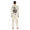 thumbnail image 4 of FORMRS Onesies Pajama for Adults Unisex Hoodie Winter Jumpsuit One Piece Sleepwear, Sizes S-2XL, Beige Astronaut Planet, 4 of 7