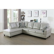 LIFESTYLE L Shape Sectional Sofa Sets with for Living Room, Powder