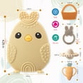 thumbnail image 3 of Easter Baby Teether Set, Easter Bunny, Carrot, Chicken, Rattle Egg & Easter Basket Teething Toys Cute Easter Teethers Toys Gift Set for Babies, 3 of 7