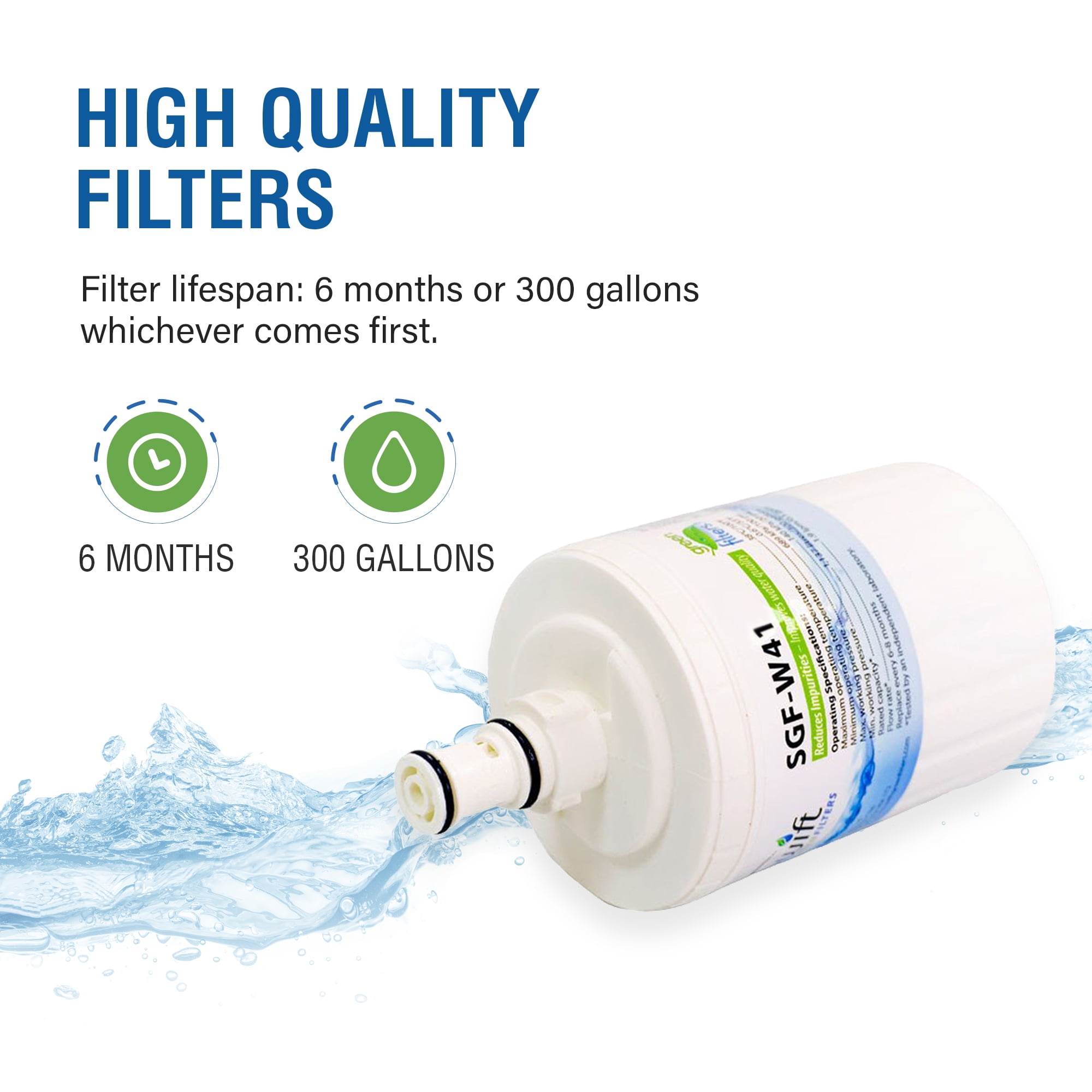 Swift Green Filters SGF-W41 Replacement Water Filter for EDR8D1 ,FILTER 8,46-9002,(1 Pack)