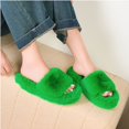thumbnail image 6 of CHICVOMEY Fuzzy Open Toe Slippers for Women Memory Foam Cozy Fluffy Ladies Slippers Cute Bedroom House Slippers Slip on Shoes Indoor, 6 of 8