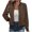 01 Brown, variant on zfwon Ladies Lightweight Jackets Textured Bomber Jacket Long Sleeve Zip Up Sweatshirt Coat Flight Jacket with Pockets Casual Thin Outfits Cardigan Outerwear for Everyday Autumn