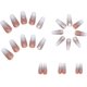 thumbnail image 3 of 24pcs Short Nails White Pink Ombre Stick On Nails Press On Nails with Glitter Sequins Removable Adhesive Nails False Nails Acrylic Full Cover Nails Wo, 3 of 5