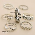 thumbnail image 4 of -Style Bagua Leaf Ring and Flower Chain Joint Ring Set - Unique Fashionable Accessories for, 4 of 8