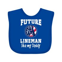 Inktastic Future Lineman Like Daddy Boys Baby Bib
