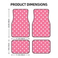 thumbnail image 2 of Xecao Dots On Rose Red Background Print Car Foot Mat Set of 4 Pieces Neoprene All-Weather Dust-Proof Stain-resistantCar Interior Decorative mats Non-Slip Mats, 2 of 6