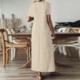 thumbnail image 6 of Summer Dresses for Women, Lightweight Cotton Linen Blend Long Dress, Loose A-Line Casual Maxi Dress Beige S, 6 of 6