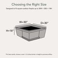 thumbnail image 2 of Covermates Square Fire Pit Cover - 30"W x 30"D x 18600D Polyester, Rip-Resistant, 2 of 7