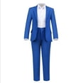 thumbnail image 2 of Boys Suits for Tuxedo Suit for Wedding Suit Set Formal Toddler Boy Outfit with Suit Jacket Vest Pants Collared Dress Shirt and Tie, 2 of 5