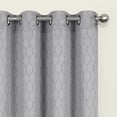 thumbnail image 3 of 2 Pack: Kate Aurora Modern Lattice Semi Sheer Window Curtain Panels - Gray, 3 of 4