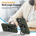 thumbnail image 3 of Allytechgroup Shockproof Case for Apple iPhone 16, [Compatible with Magsafe] Anti-Scratch Rotating Stand Magnetic Cover Heavy Duty Protective Bumper Phone Case Shell for Women Men, Armygreen, 3 of 7