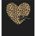 thumbnail image 2 of V Day Cheetah Heart Be Mine Crew Neck Long Sleeve Adult Tee-Large-Black, 2 of 2