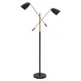 thumbnail image 2 of Zuo Tanner Floor Lamp - Matte Black & Brass, 2 of 5