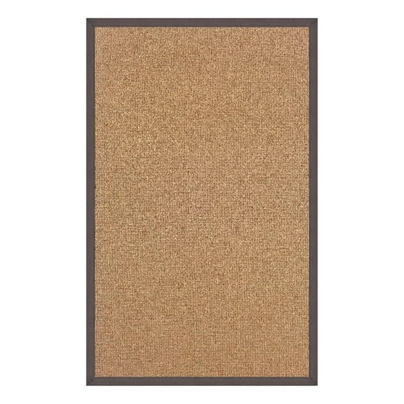 Linon Empire Machine Tufted Wool 8'x11' Rug in Cork Brown and Slate