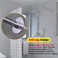 VAIKAXY L Shape Extendable Shower Curtain Rod No Drill Bathroom Curved