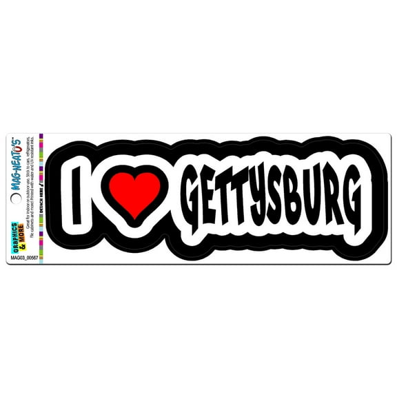 I Love Heart Gettysburg - Pennsylvania MAG-NEATO'S(TM) Car/Refrigerator Magnet
