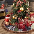 thumbnail image 6 of Christmas Tree Skirt 36 Inch, Red and Black Buffalo Plaid Xmas Tree Skirts, Winter Christmas Trees Mat for Home Party Holiday Indoor Outdoor Decorations, 6 of 6