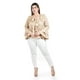 thumbnail image 4 of Blusa con volantes Roman Fashion /Tallas Extras, 1907 (Beige) beige 40, 4 of 5