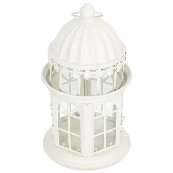 Masteelf Wrought Iron Wind Lantern for Candles, Decorative Outdoor and Indoor Candle Holder