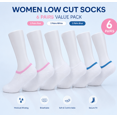 thumbnail image 2 of 6 Pairs Socks Womens Cushioned Low Cut Invisible Liner Socks for Sneakers Casual Daily Wear, 2 of 6