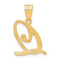 thumbnail image 3 of 14k Yellow Gold Cursive Q Pendant with Diamond Accent, Script Initial Necklace for Women, Dainty Monogram Charm, Alphabet Identity Jewelry, 18 Inch Chain, 3 of 6